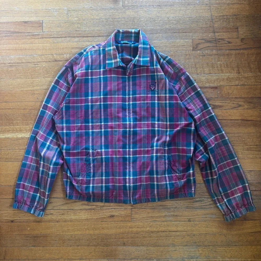 Polo Ralph‎ Lauren Vintage 1940s-1950s Classic Tartan Jacket Mens Large